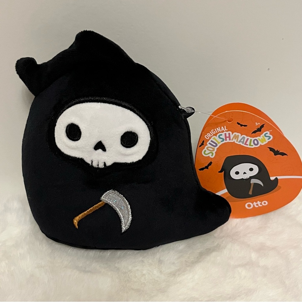 Squishmallow Otto Grim Reaper ⛏️☠️, Halloween 2023 🎃👻,4.5” New